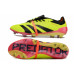 Бутсы adidas PREDATOR ACCURACY+ салатово-чёрные с розовым